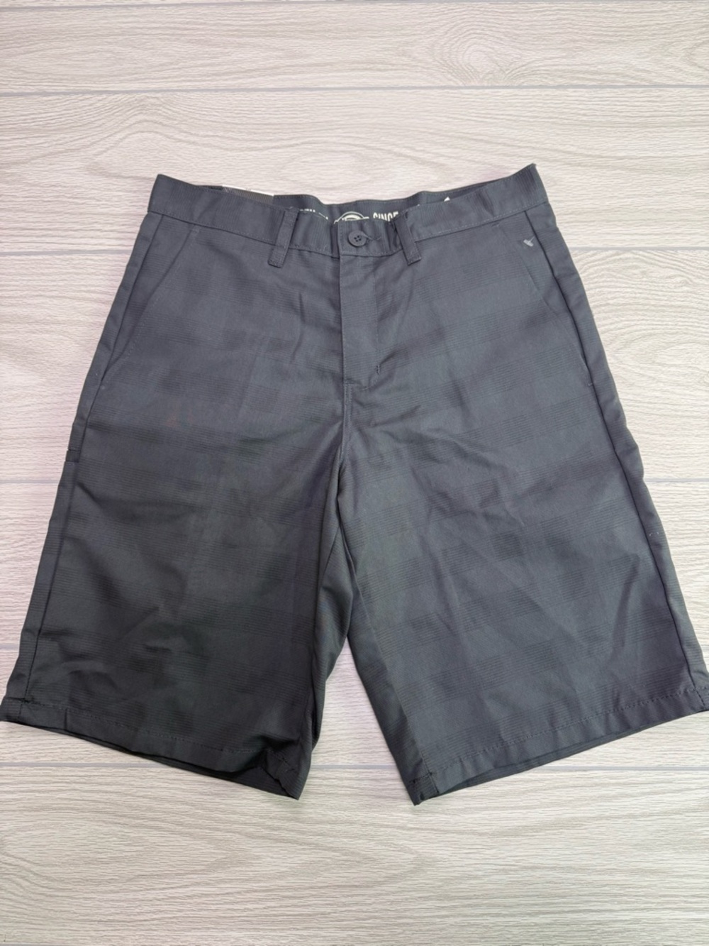 Dickies Black Flat-Front Work Shorts